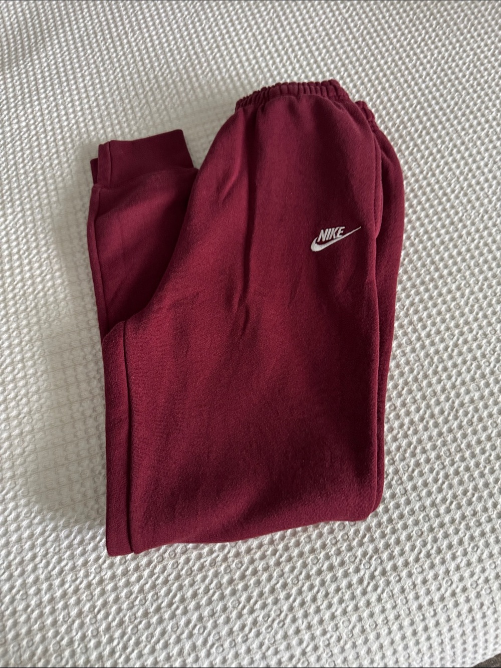 Nike Mens Maroon Fleece Joggers